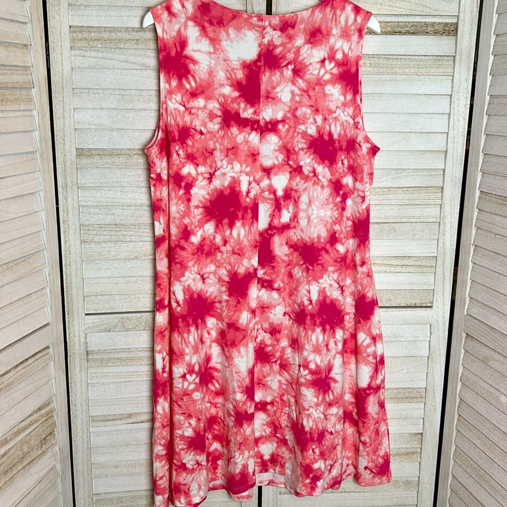 NWT Chico’s Star Tie Dye Dress in Cabaret Pink. Size 16 / XL - Picture 6 of 9